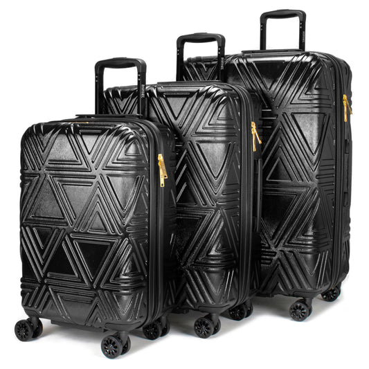 Contour Expandable Luggage Set - Black